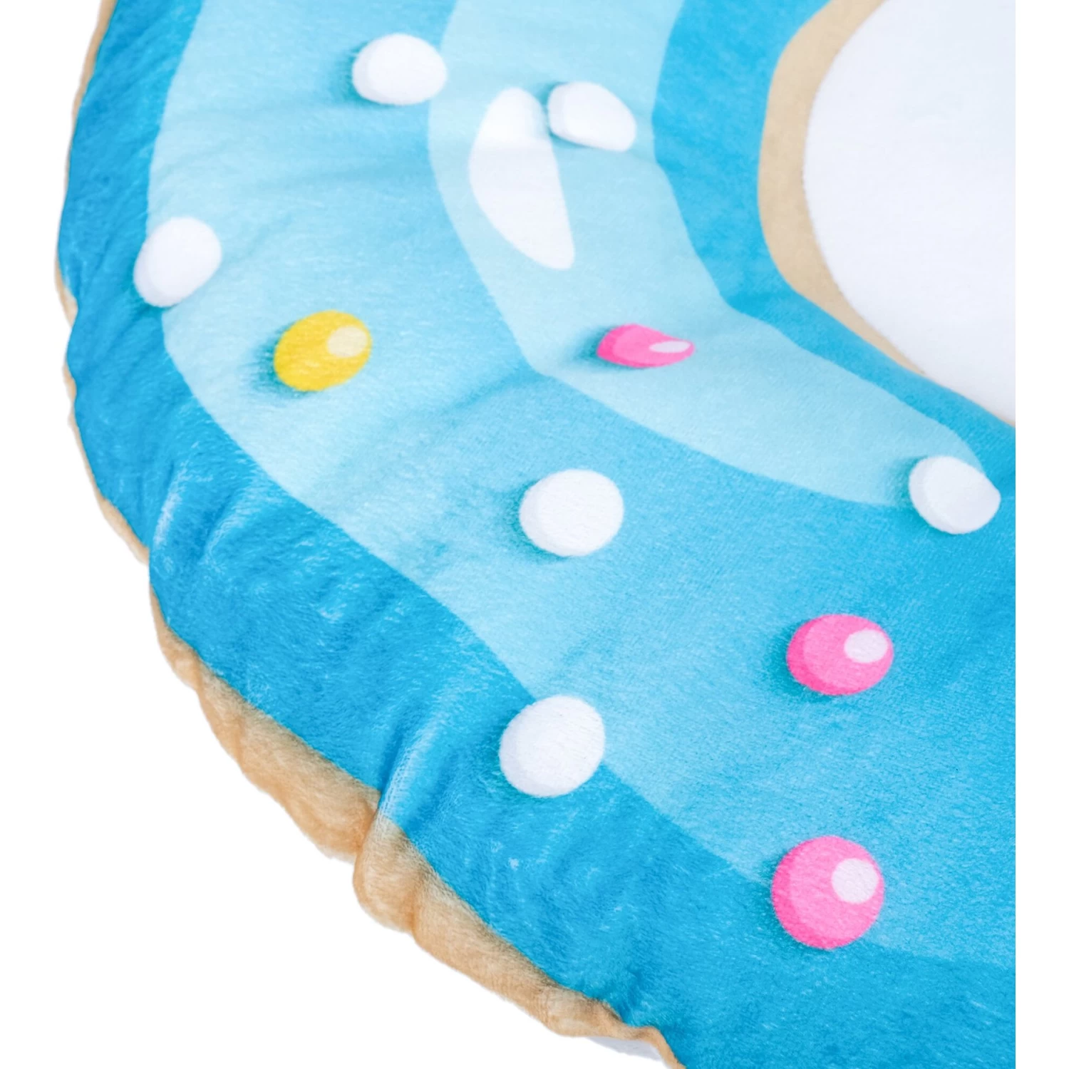 HappyCare Textiles 3D Realistic Donut Print Bolster Dog Bed - Image 6
