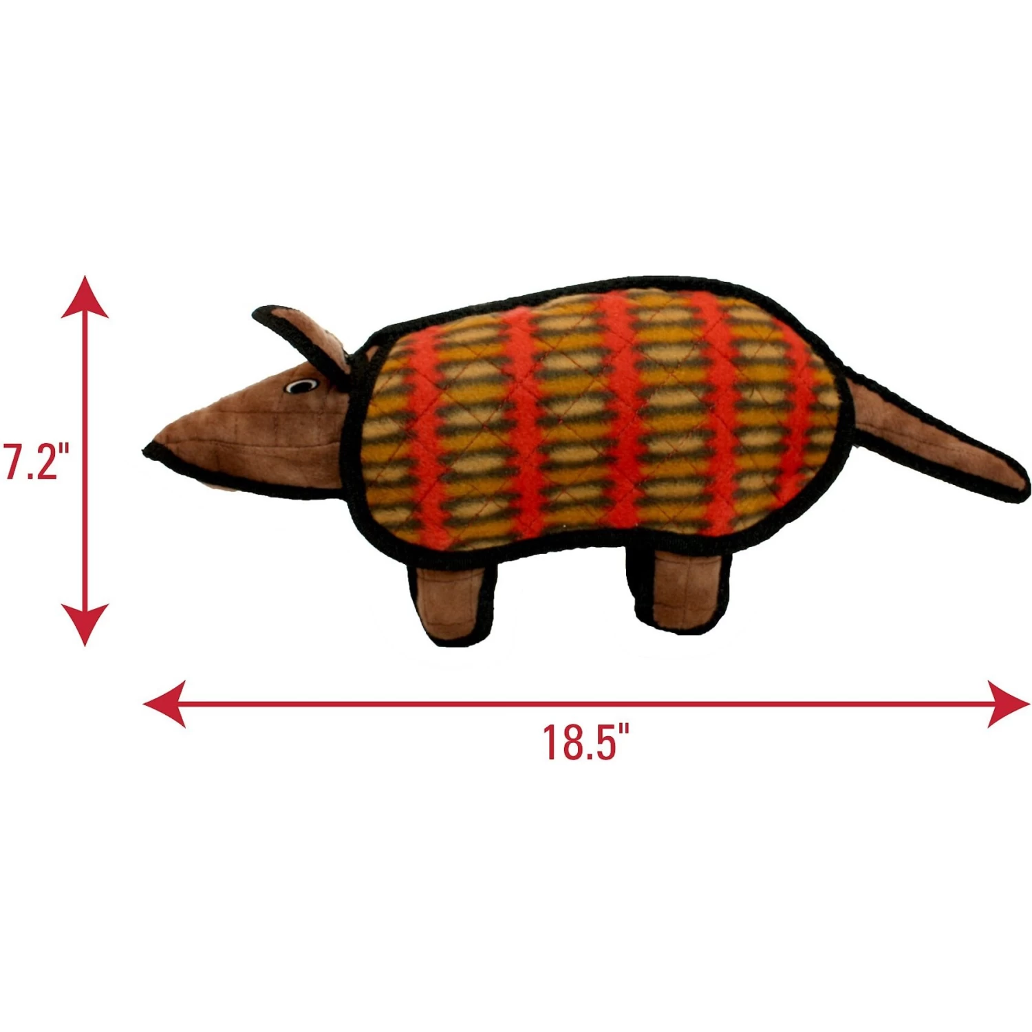 Tuffy's Arnie The Armadillo Plush Dog Toy - Image 2