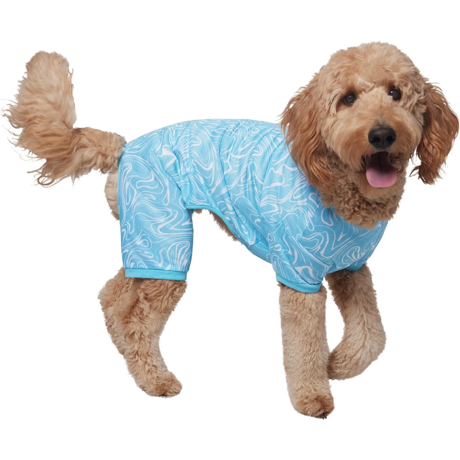 Frisco Blue Ocean Waves Dog & Cat Jersey PJs - Image 3