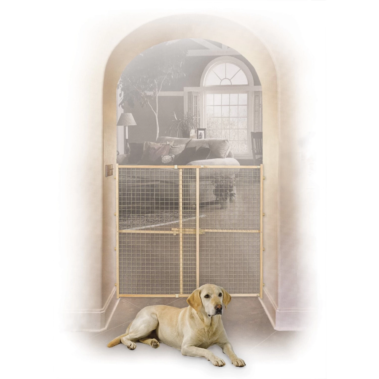 MidWest Wood/Wire Mesh Pet Gate - Image 3