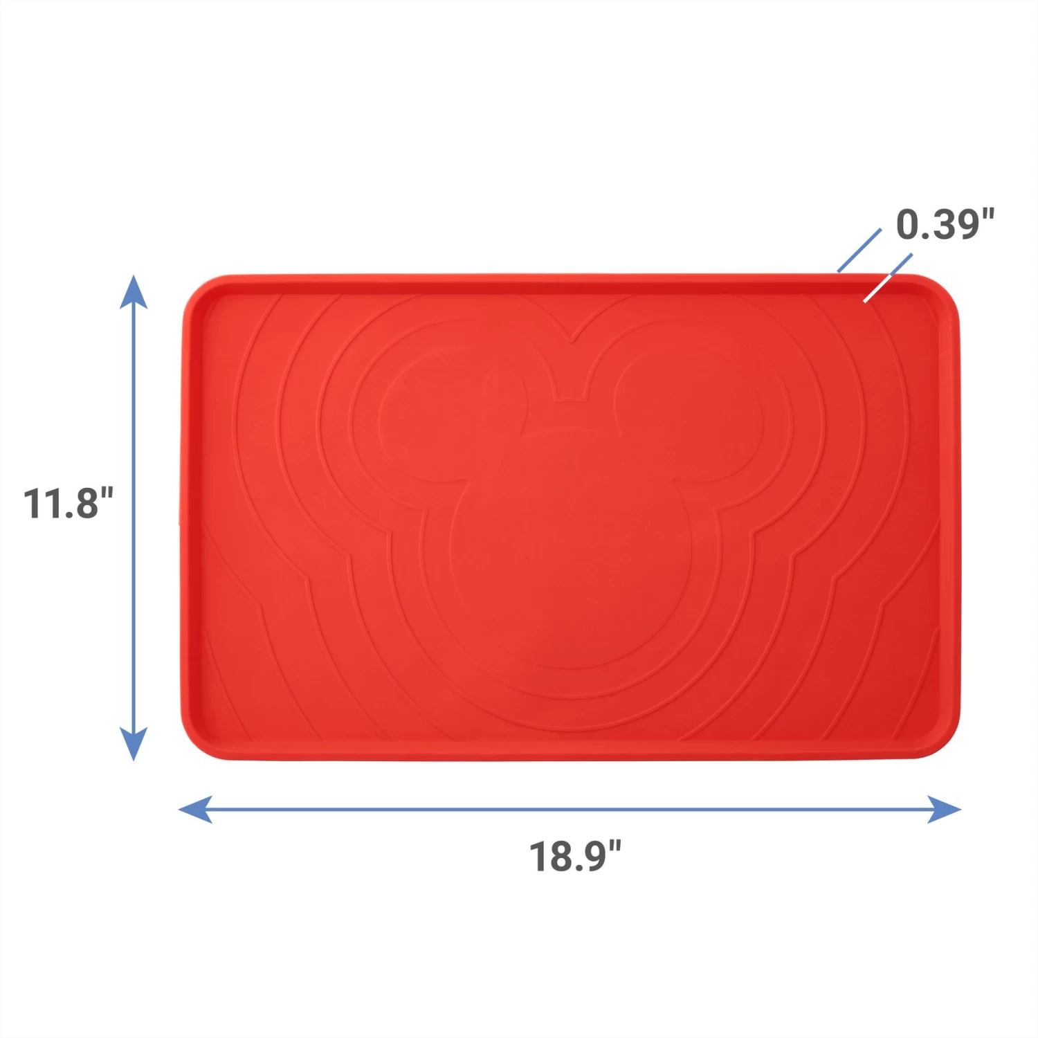 Disney Mickey Silicone Dog & Cat Food Mat & Disney Mickey Mouse Red Deco Stainless Steel & Melamine Dog & Cat Bowl - Image 3