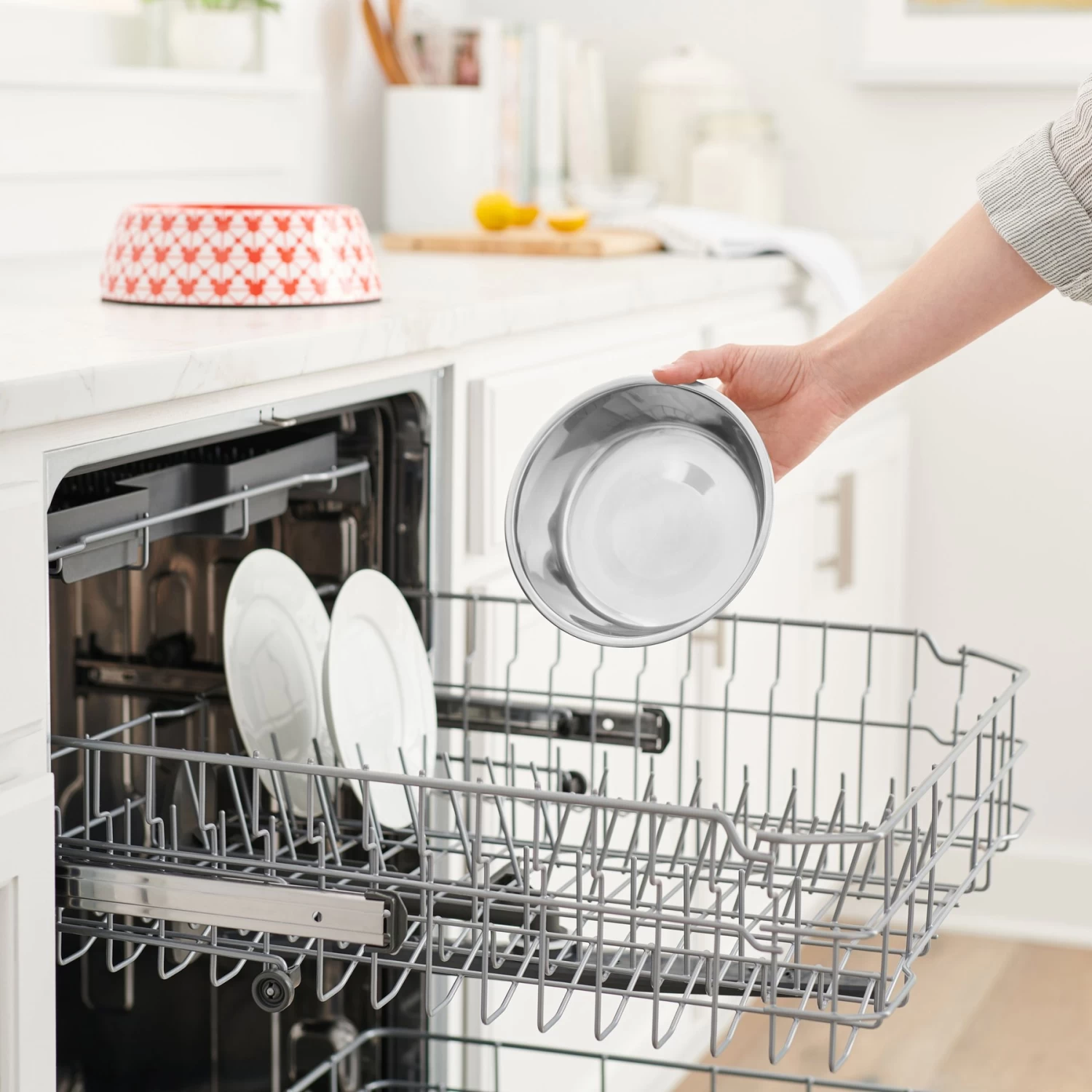 Disney Mickey Silicone Dog & Cat Food Mat & Disney Mickey Mouse Red Deco Stainless Steel & Melamine Dog & Cat Bowl - Image 9