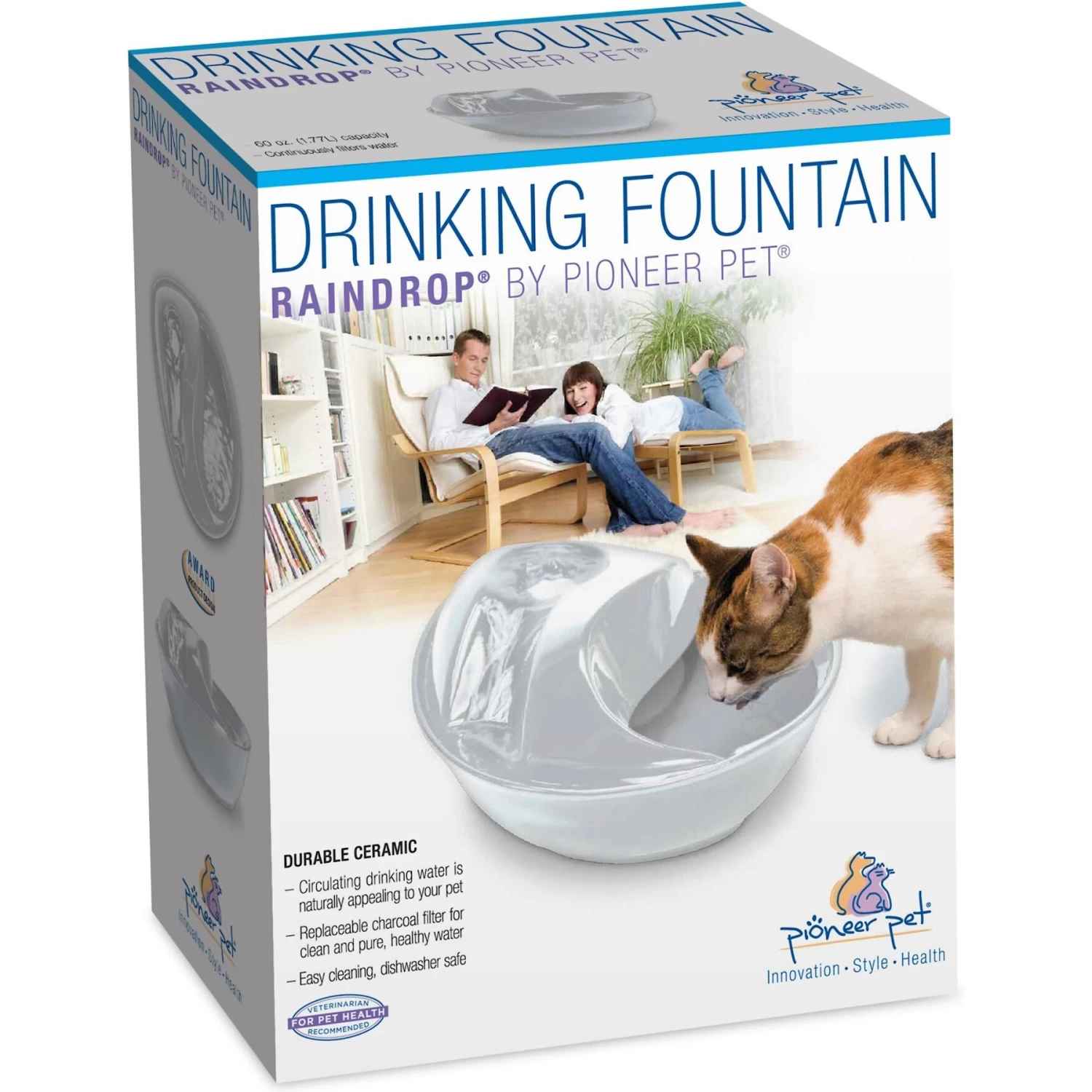 Pioneer Pet Raindrop Ceramic Dog & Cat Fountain - Image 8