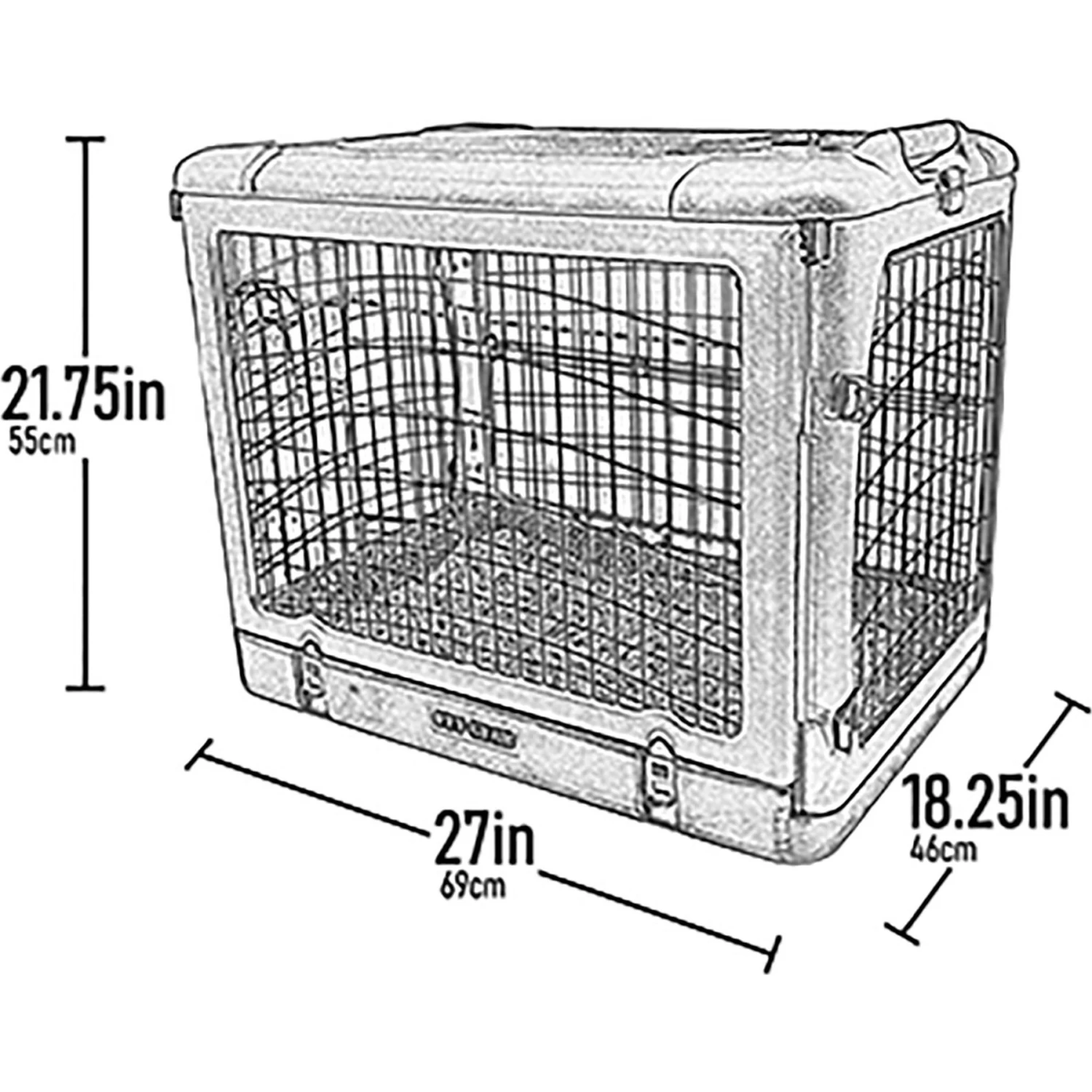 Pet Gear The Other Door Double Door Collapsible Wire Dog Crate & Plush Pad, Sage - Image 2