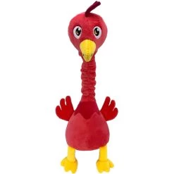 KONG Shakers Bobz Rooster Dog Toy, Coral, Medium
