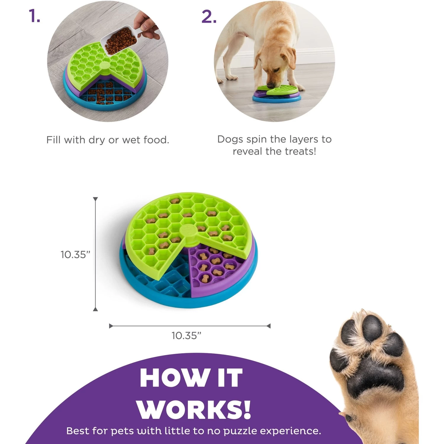 Outward Hound Lickin' Layers Interactive Puzzle Game & Slow Feeder, Multicolor, One-Size - Image 3