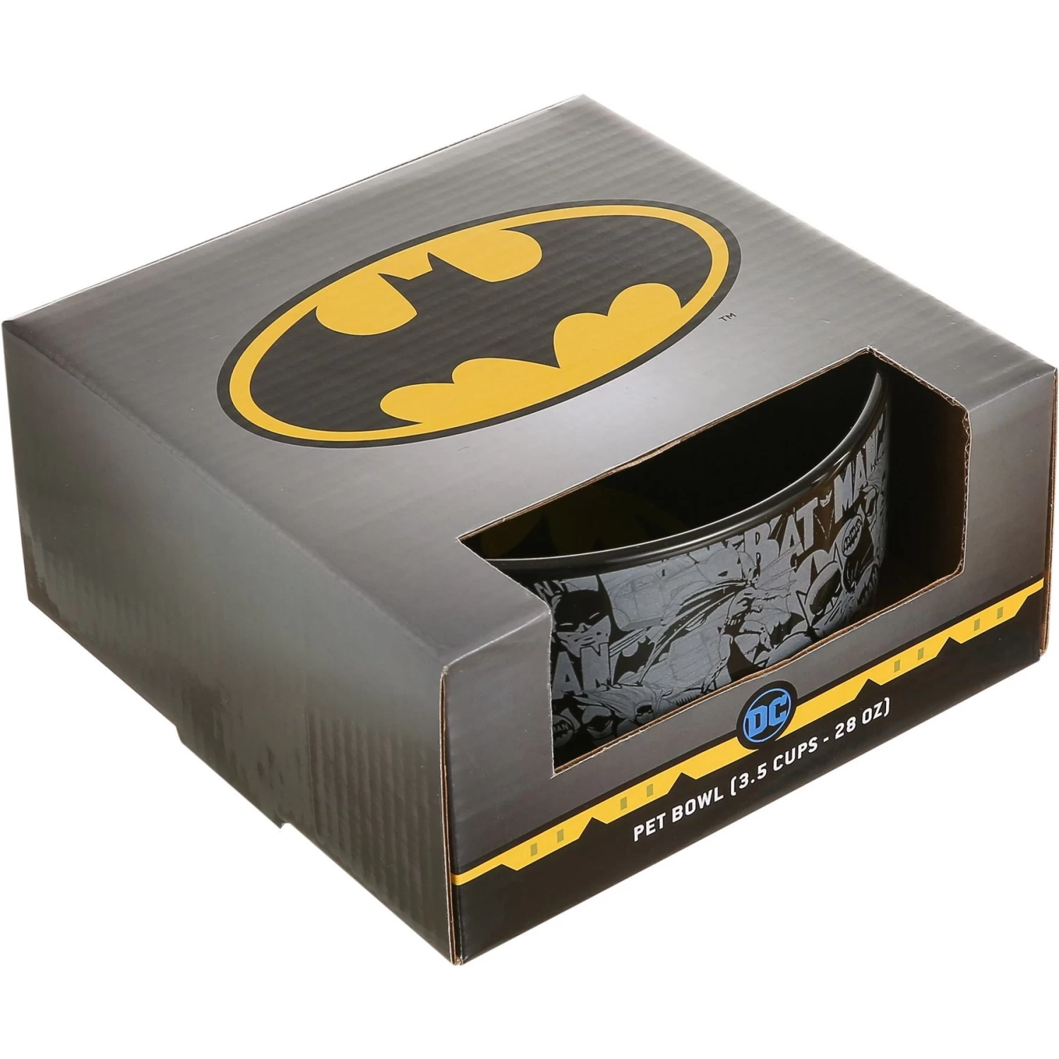 Fetch For Pets DC Comics Batman Vintage Dog Bowl, 3.5 Cup