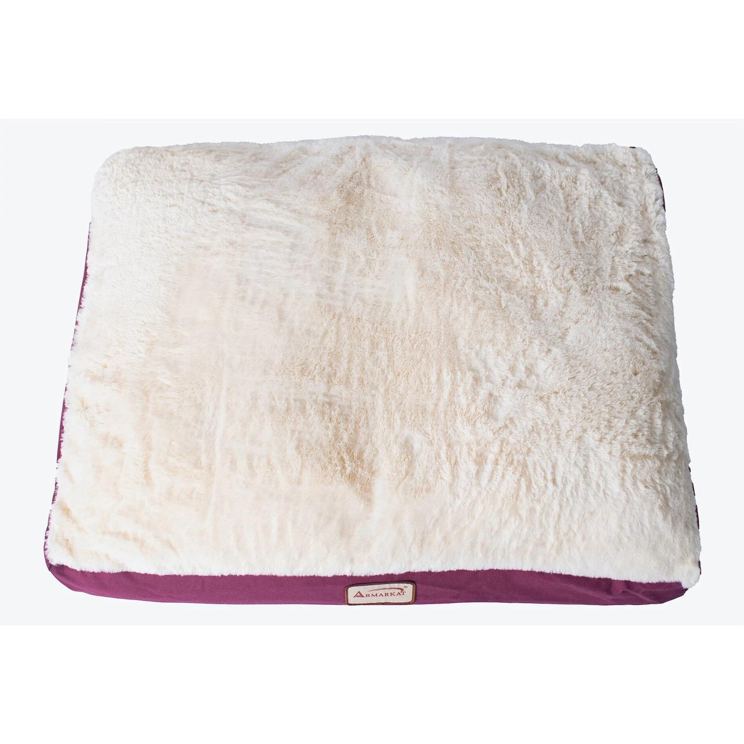 Armarkat Dog Pillow Bed With Removable Cover, Burgundy/Ivory - Image 4