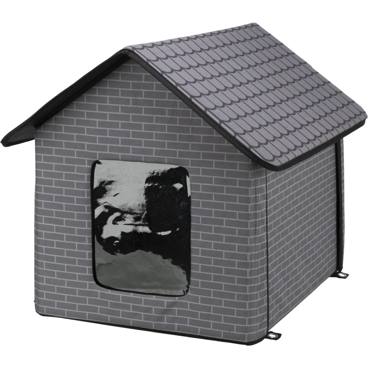 TRIXIE Insulated Outdoor Cat & Dog House, Gray
