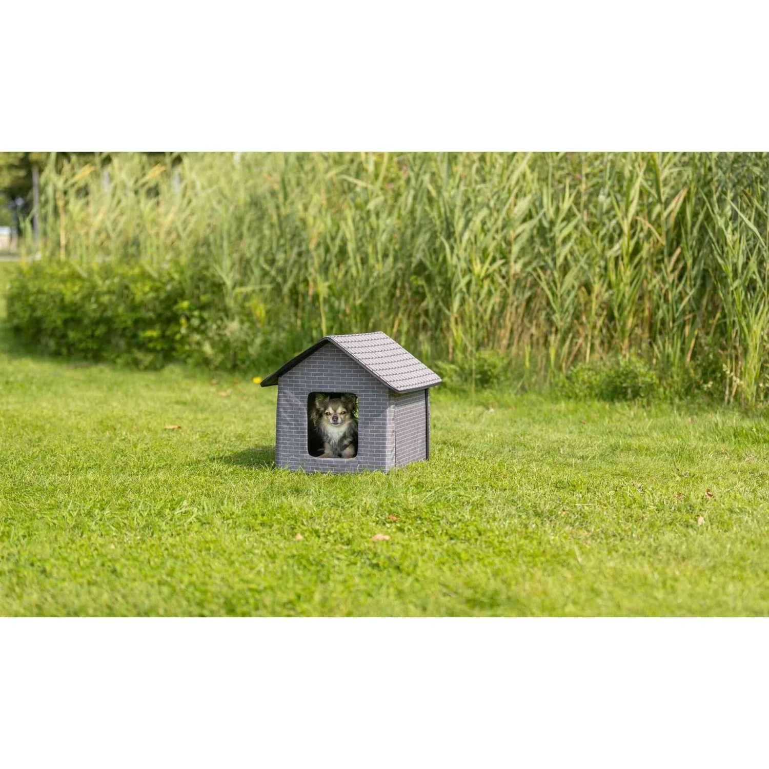 TRIXIE Insulated Outdoor Cat & Dog House, Gray - Image 3