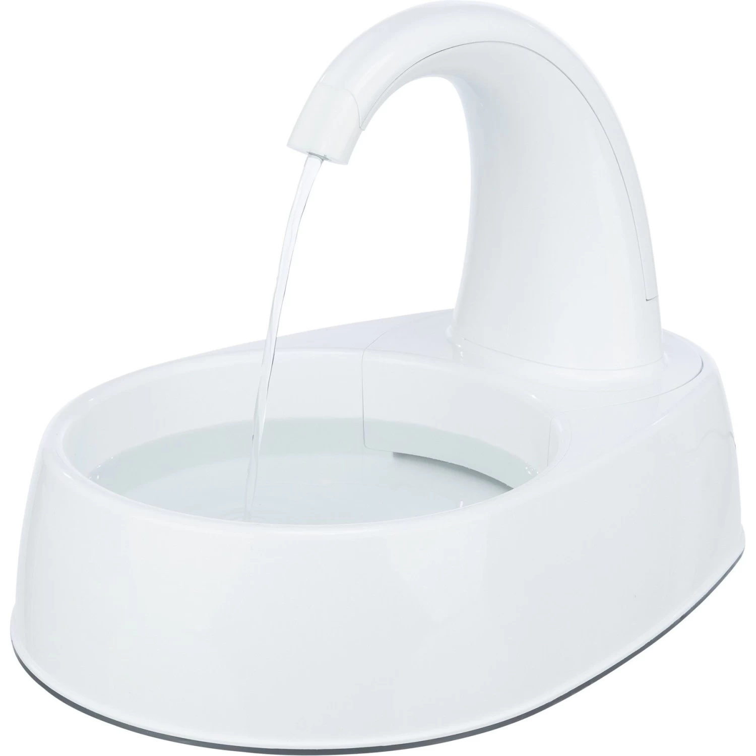 TRIXIE Curved Stream Cat & Dog Water Fountain, White, 84.5-oz - Image 5
