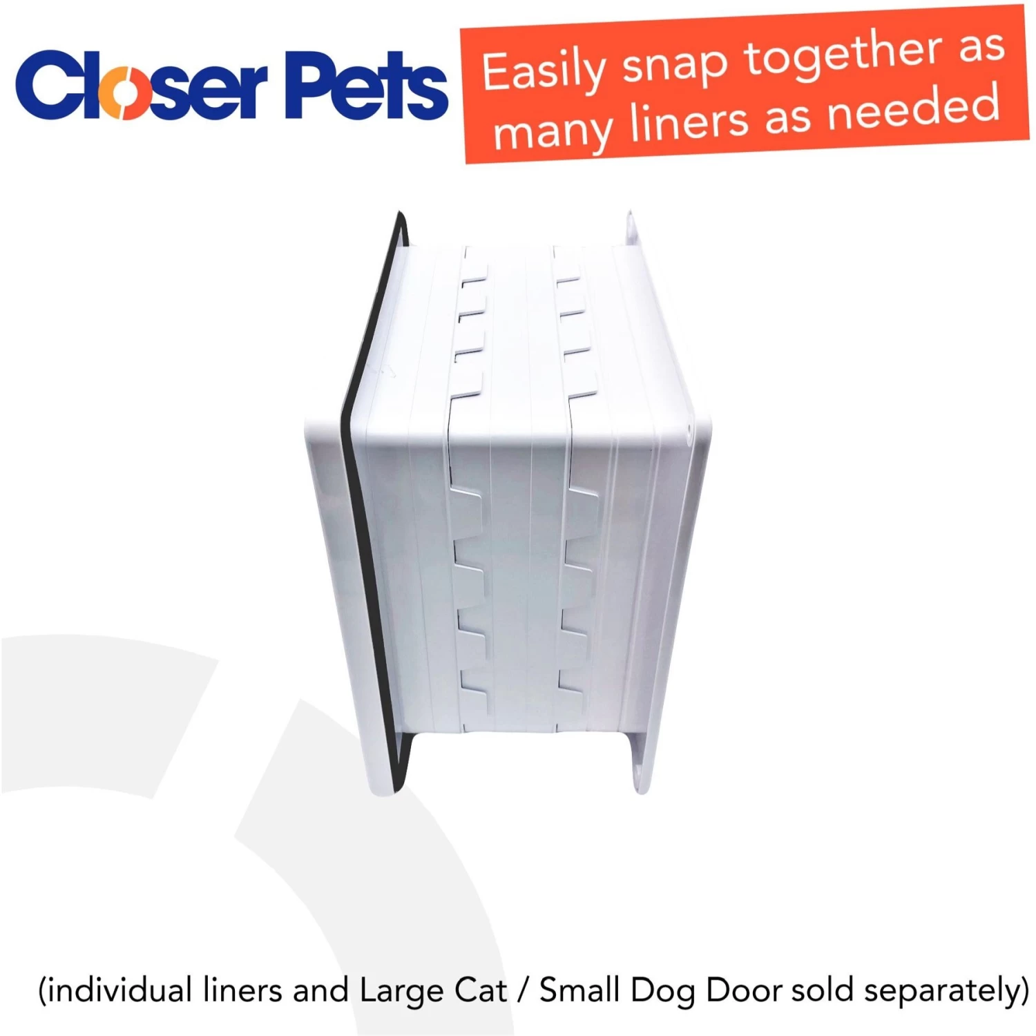 Closer Pets Cat Mate 2-inch Wall Liner Door Accessory, White, Large - Image 4