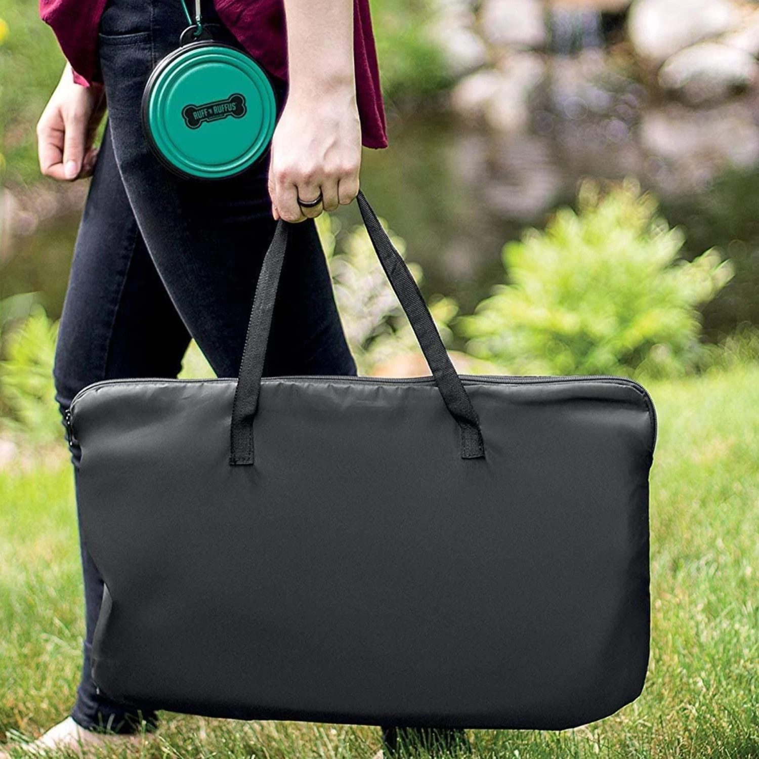 Ruff 'N Ruffus Portable Foldable Cat & Dog Playpen, Carrying Case, & Travel Bowl - Image 7