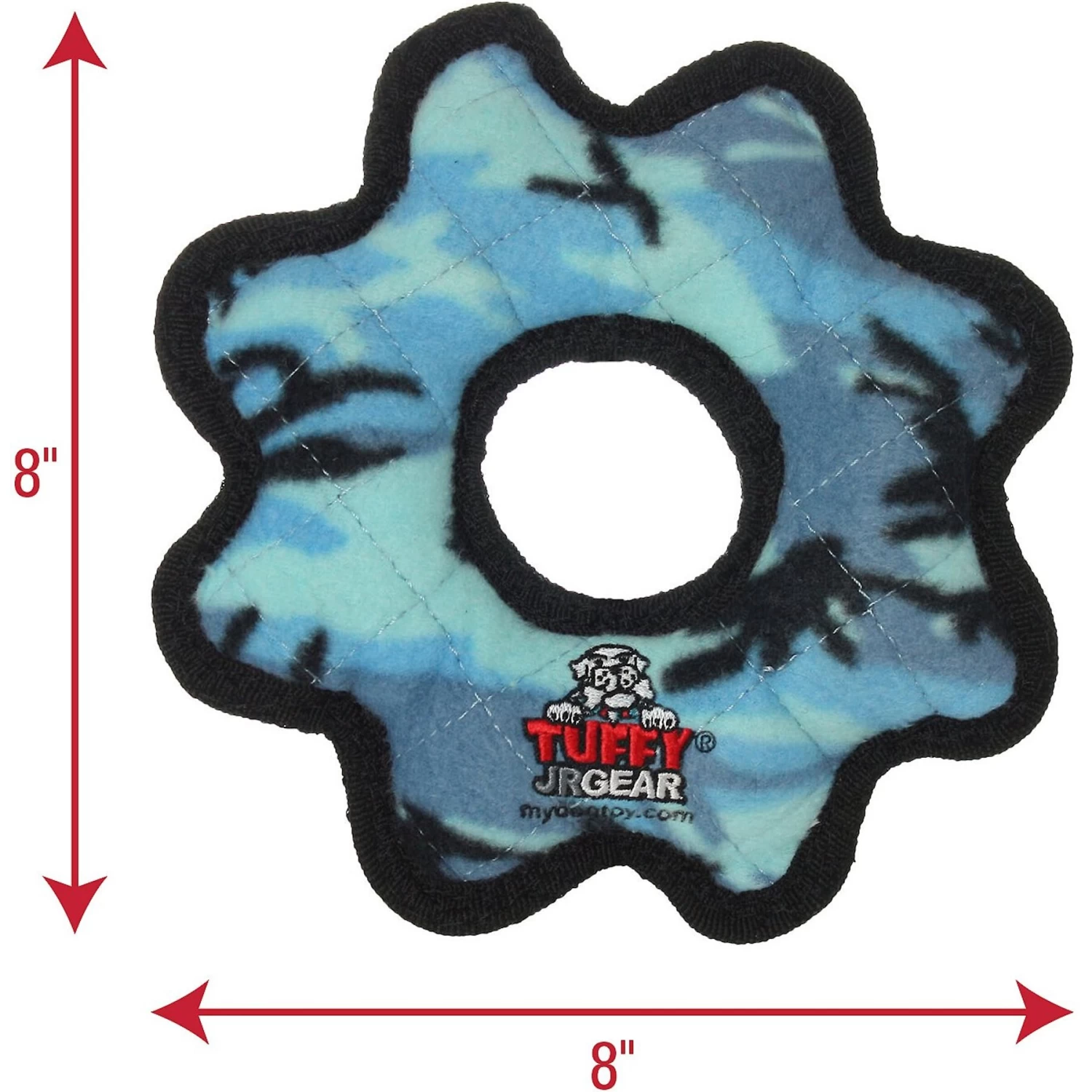 Tuffy's Junior Gear Ring Squeaky Plush Dog Toy - Image 2