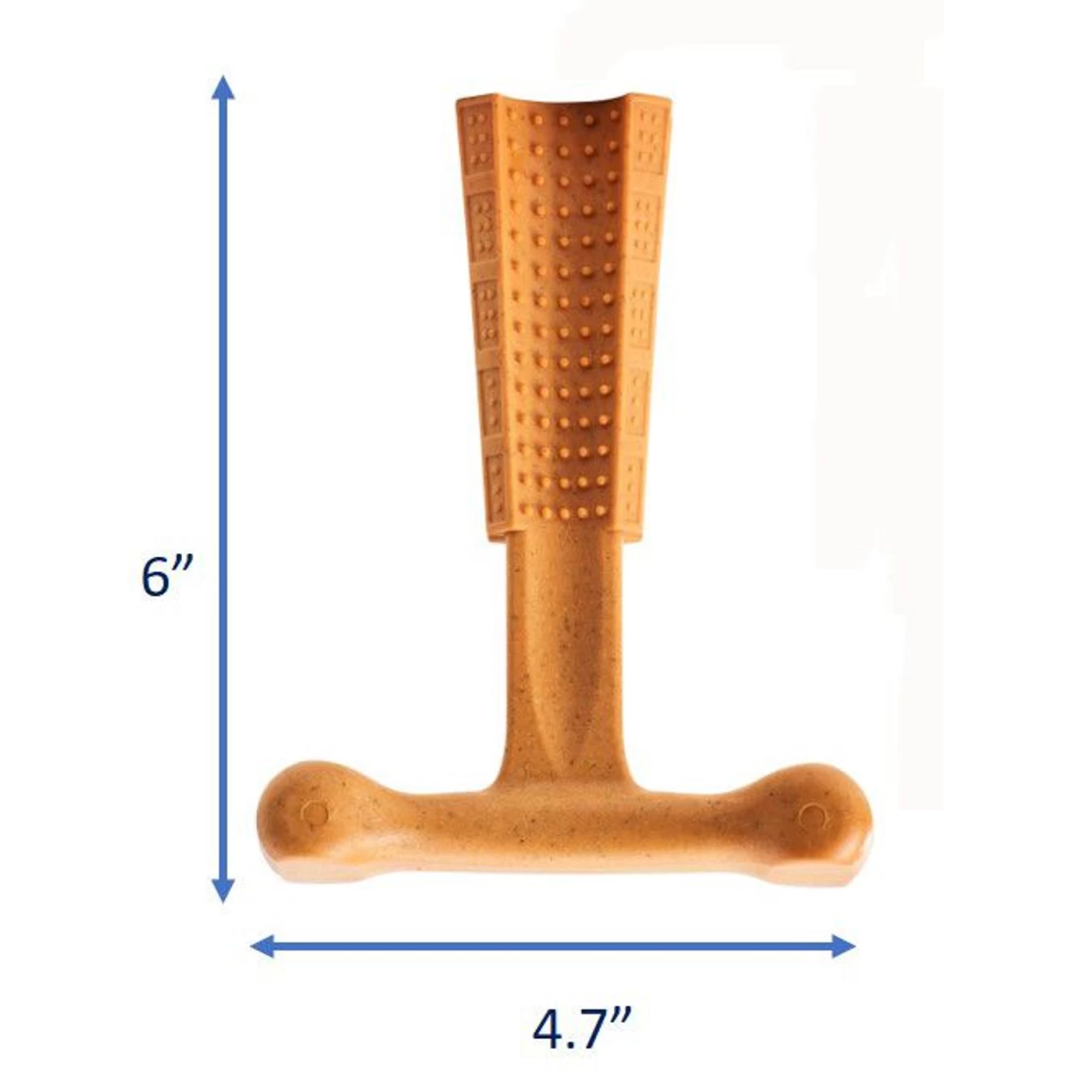 Ethical Pet Bambone Plus Peanut Butter Flavored Tough Chew Dog Toy, Tan - Image 4