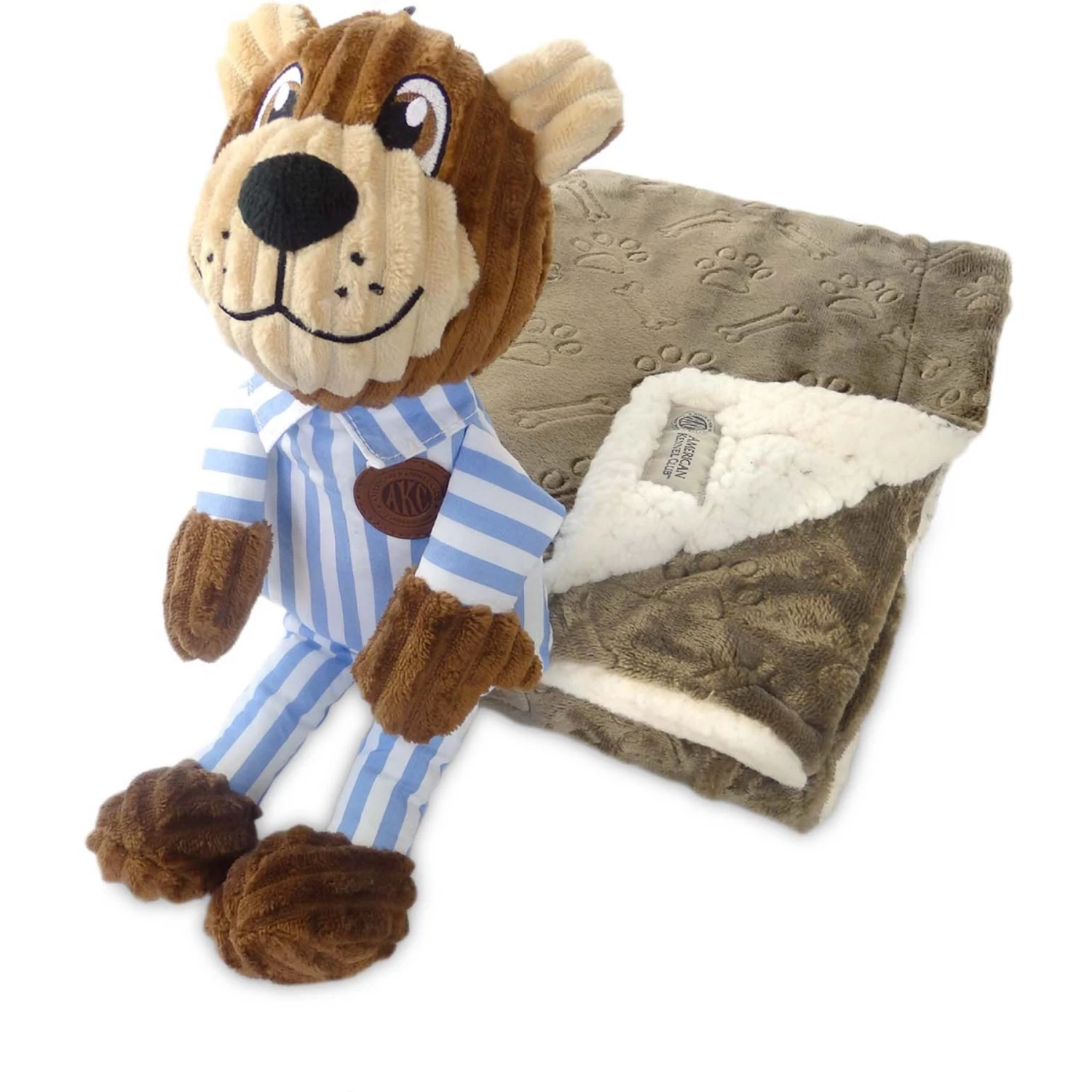 American Kennel Club AKC Dog Blanket & Plush Bear Set - Image 2