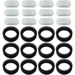 Pet Standard PETLIBRO Model PLWF003 Stainless Steel Pet Water Fountain Replacement Filter & Replacement Pre-Filter Sponges, 67-oz, 12-pack