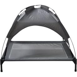 Max & Marlow Go Gear Outdoor Elevated Cat & Dog Bed Mat, Gray, Medium