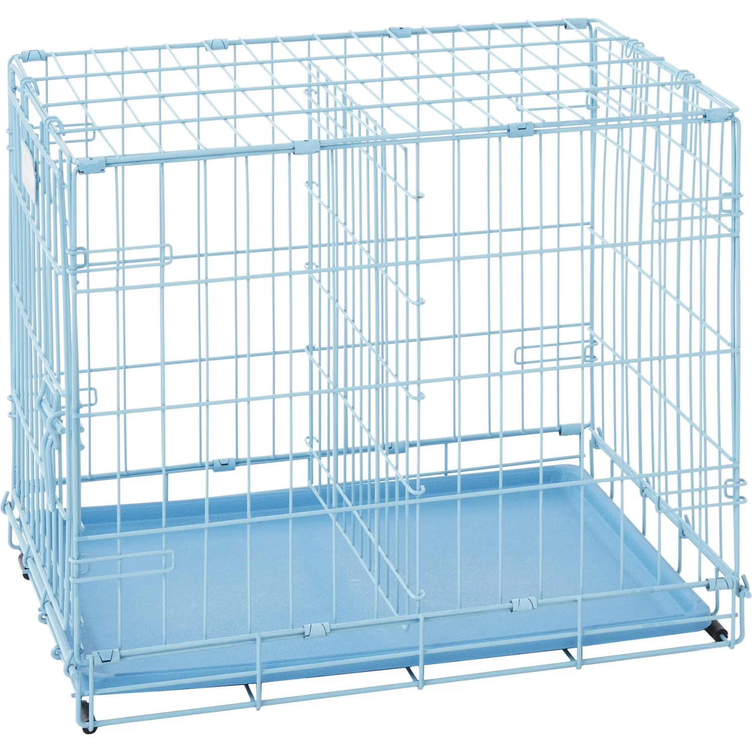 MidWest ICrate Single Door Collapsible Wire Dog Crate, Blue - Image 9