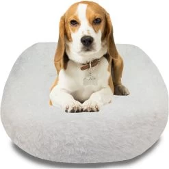 HappyCare Textiles Calming Anxiety Bolster Dog Bed