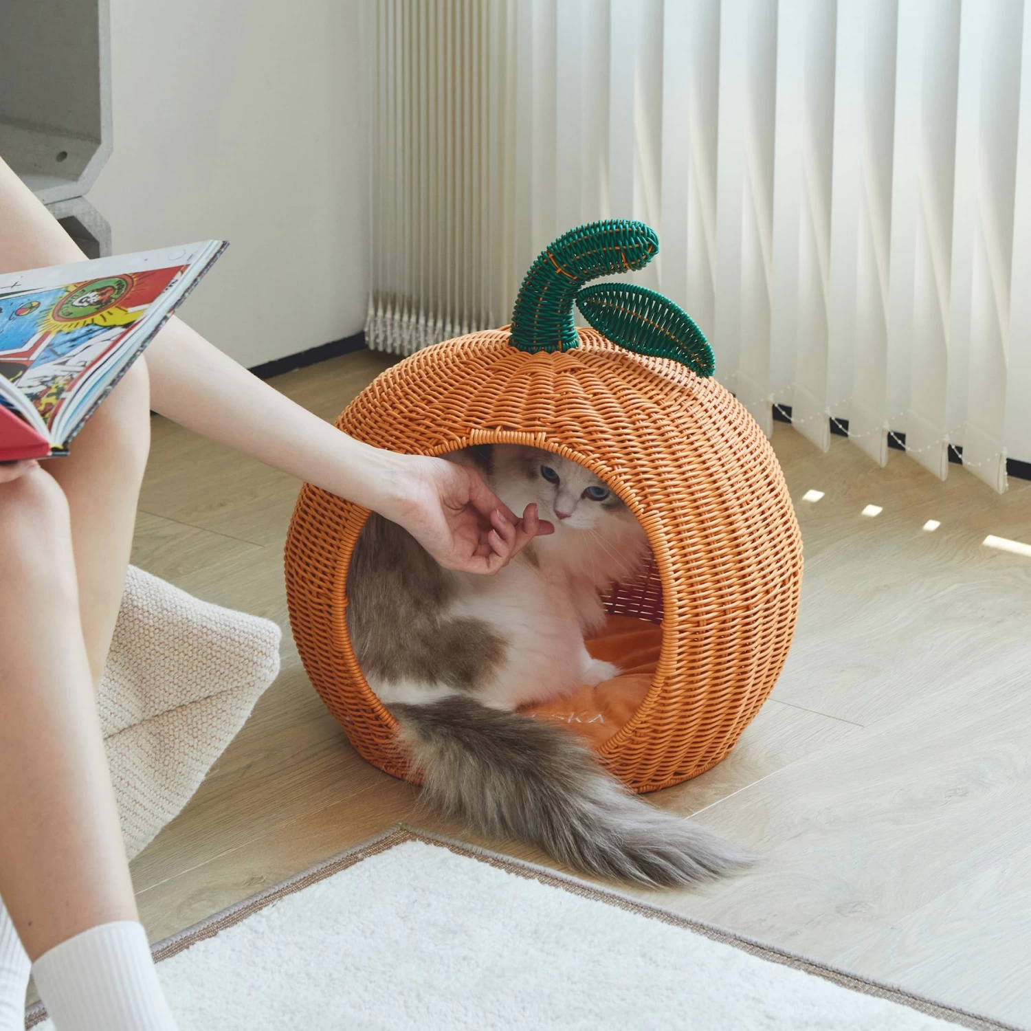 VETRESKA Rattan Cat & Dog Bed - Image 8