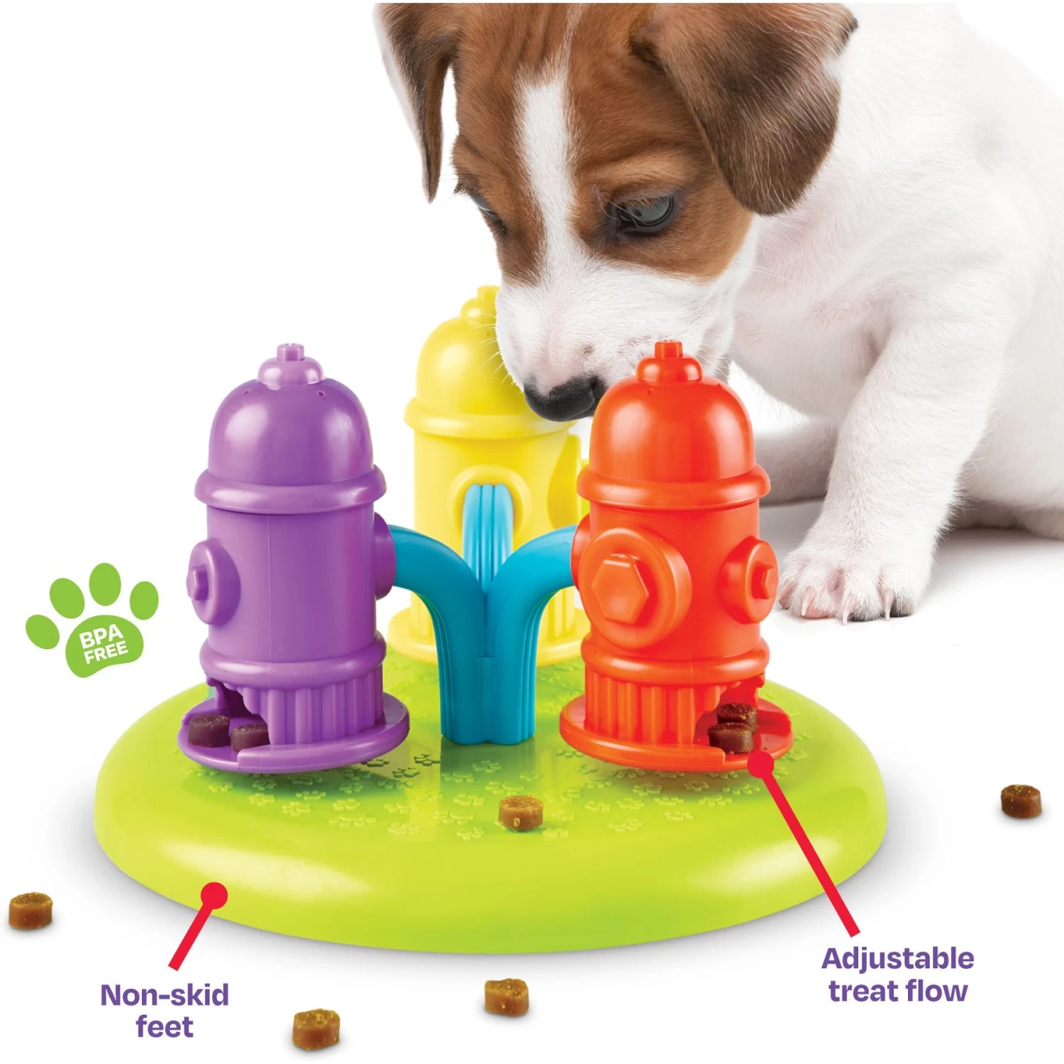 Brightkins Spinning Hydrants Treat Puzzle Dog Toy - Image 5