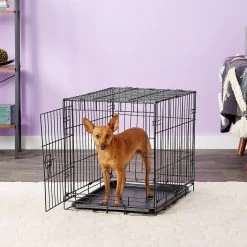 Carlson Pet Products Secure & Compact Single Door Collapsible Wire Dog Crate