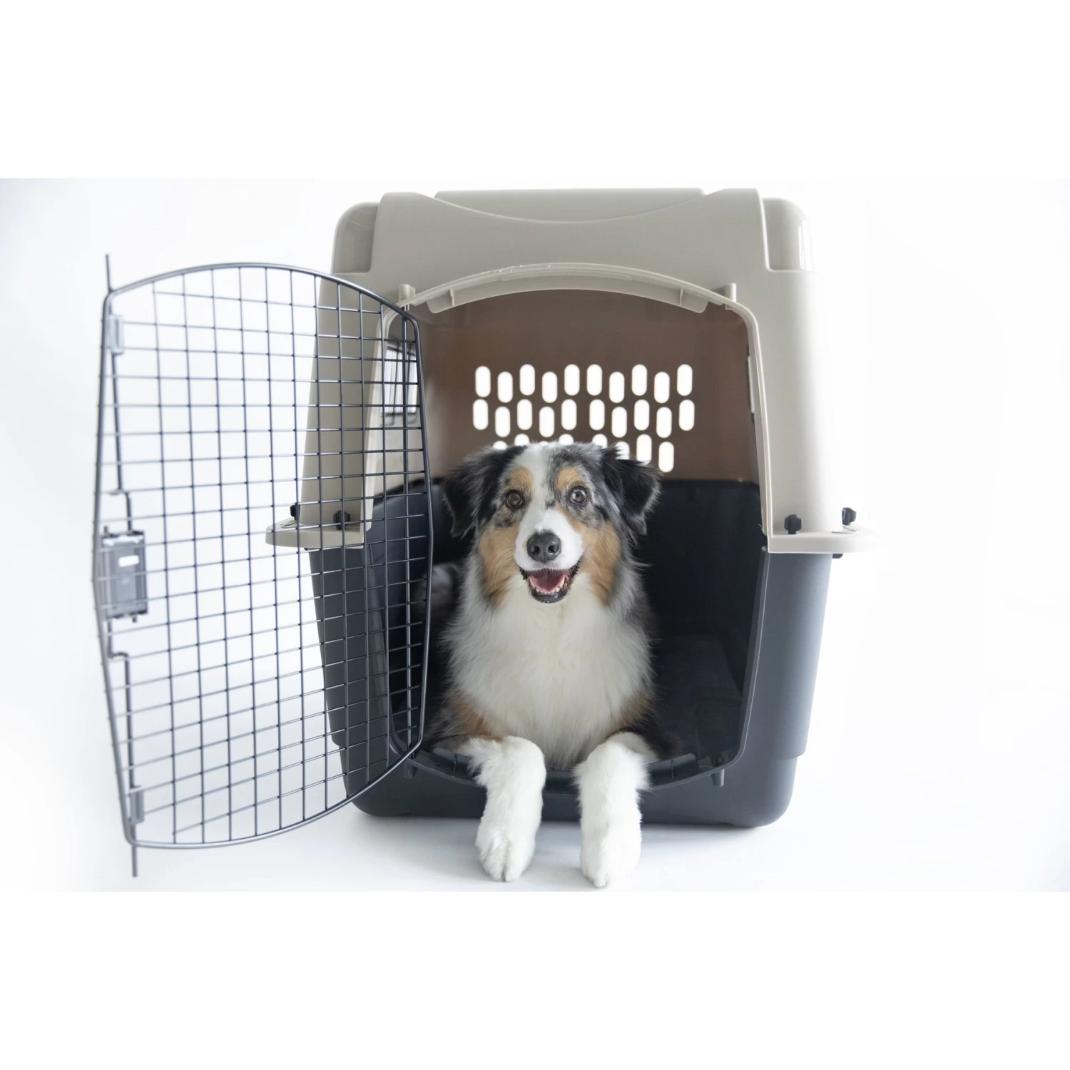 Petmate Ultra Vari Dog & Cat Kennel, Taupe/Black - Image 4