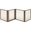 Richell Convertible Elite 4-Panel Gate For Dogs & Cats, Brown