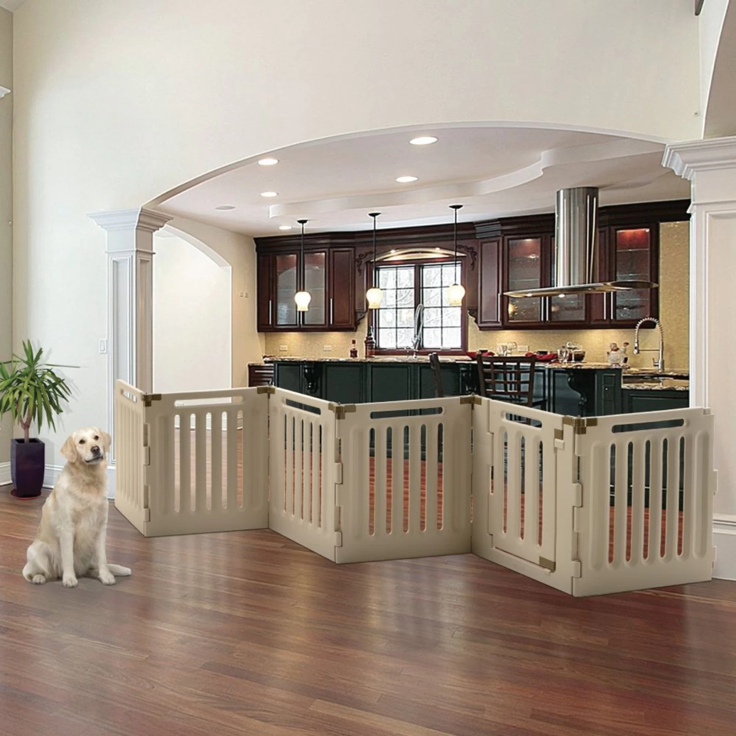 Richell 6-Panel Convertible Indoor/Outdoor Playpen For Dogs & Cats - Image 3