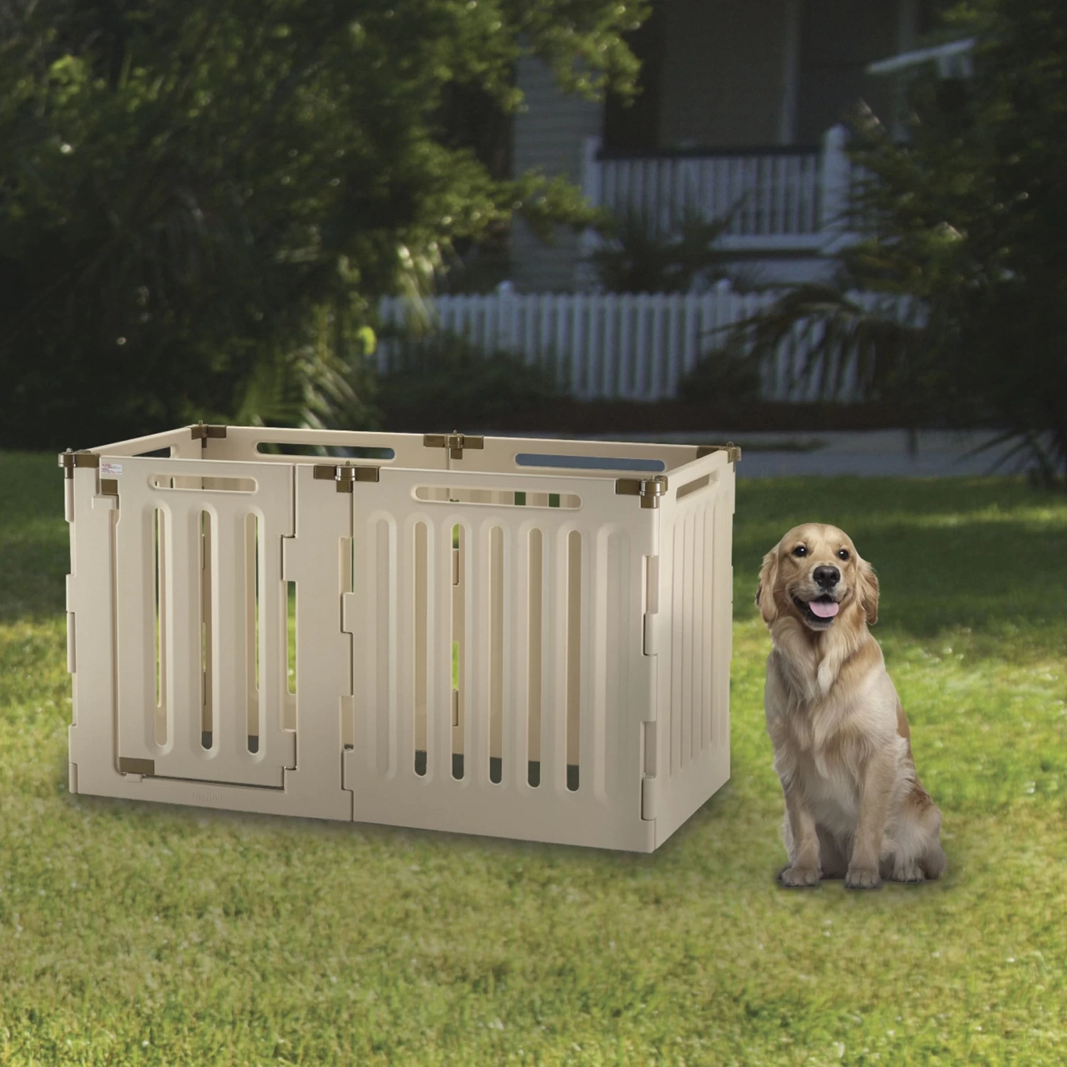 Richell 6-Panel Convertible Indoor/Outdoor Playpen For Dogs & Cats - Image 4