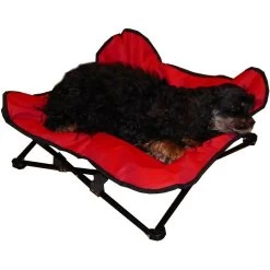 HDP Elevated Padded Napper Cot Space Saver Dog Bed, Red, Large