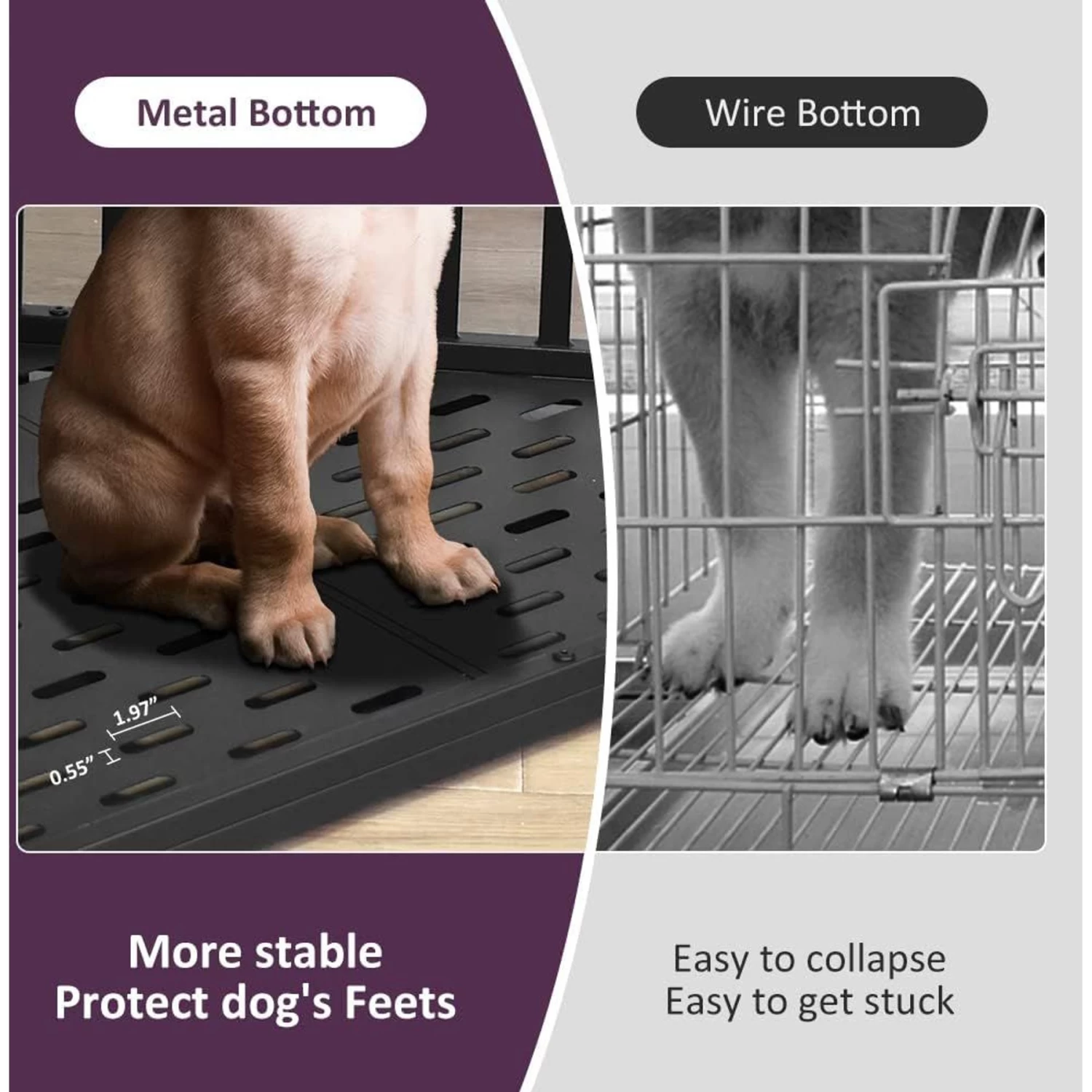 SMONTER Wooden Corner Crate Furniture Style Dog Kennel - Image 5