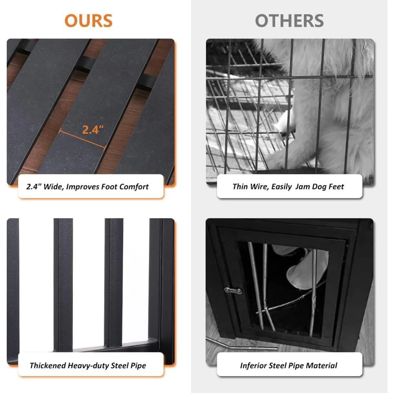 SMONTER Wooden Furniture Style Dog Crate - Image 4