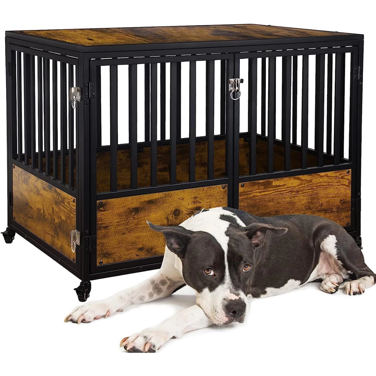 SMONTER Wooden Furniture Style Dog Crate - Image 7