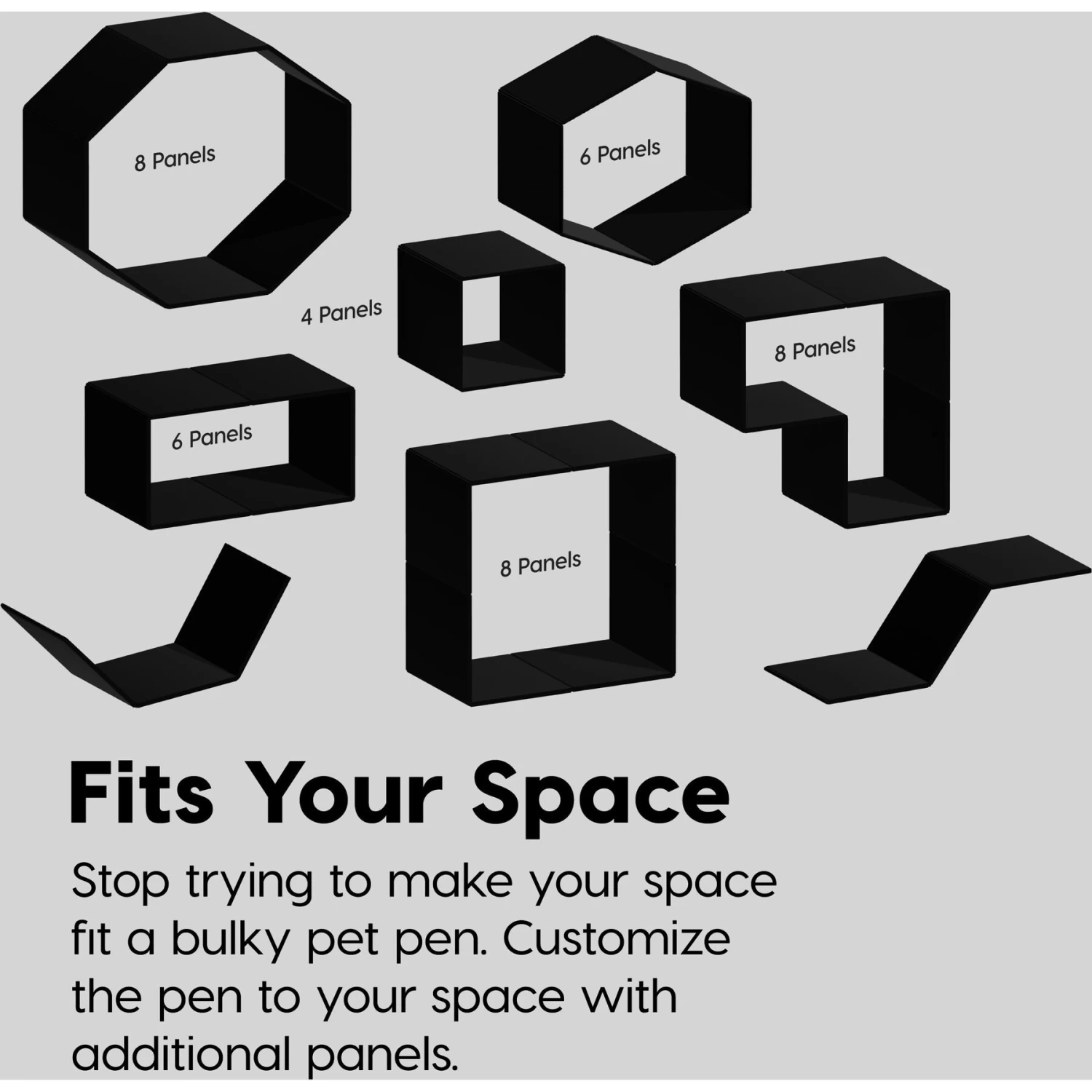 IRIS 6-Panel Dog Exercise Playpen, Black, Medium: 24-in - Image 5